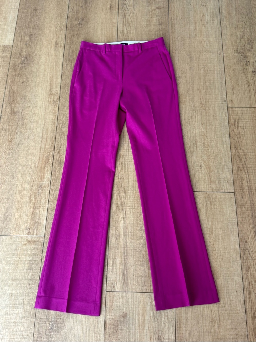 Theory Fuchsia Magenta Tailored Straight Leg Dress Office Pants Size 2 NWOT